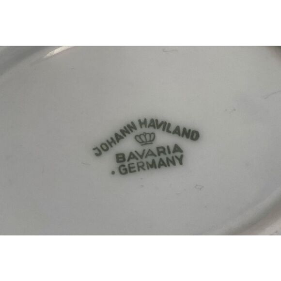 Vintage New Johann Haviland Bavaria Germany Moss Rose Serving Platter 13" - Picture 7 of 8